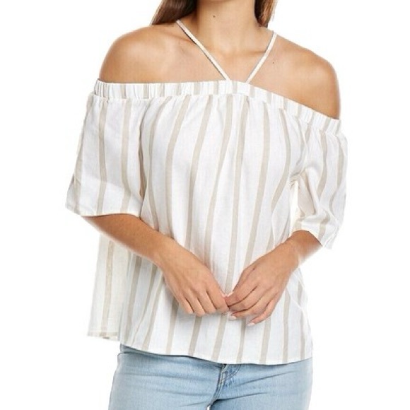 Vince Camuto Off Shoulder Linen Blend Blouse NWT Size S - Picture 8 of 8